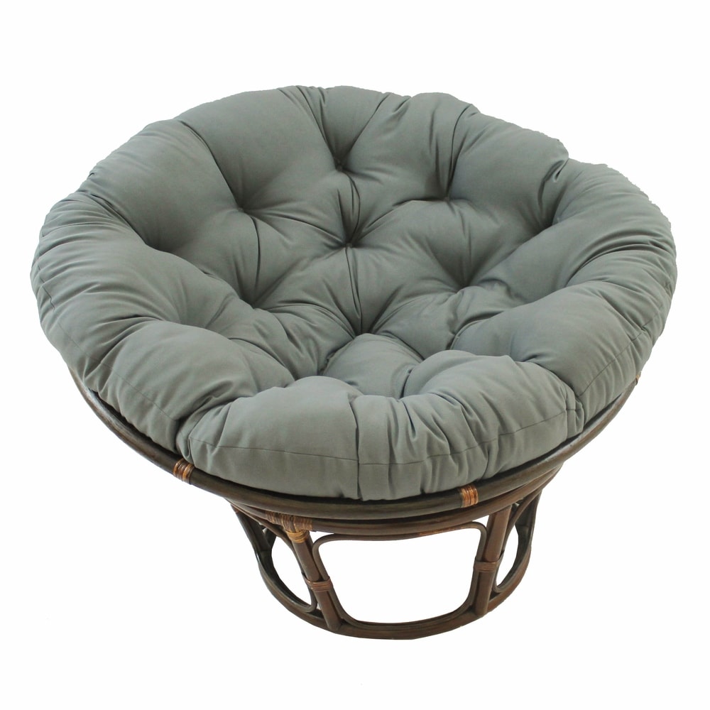 Bali Fauteuil papasan en rotin 42 pouces avec coussin en sergé