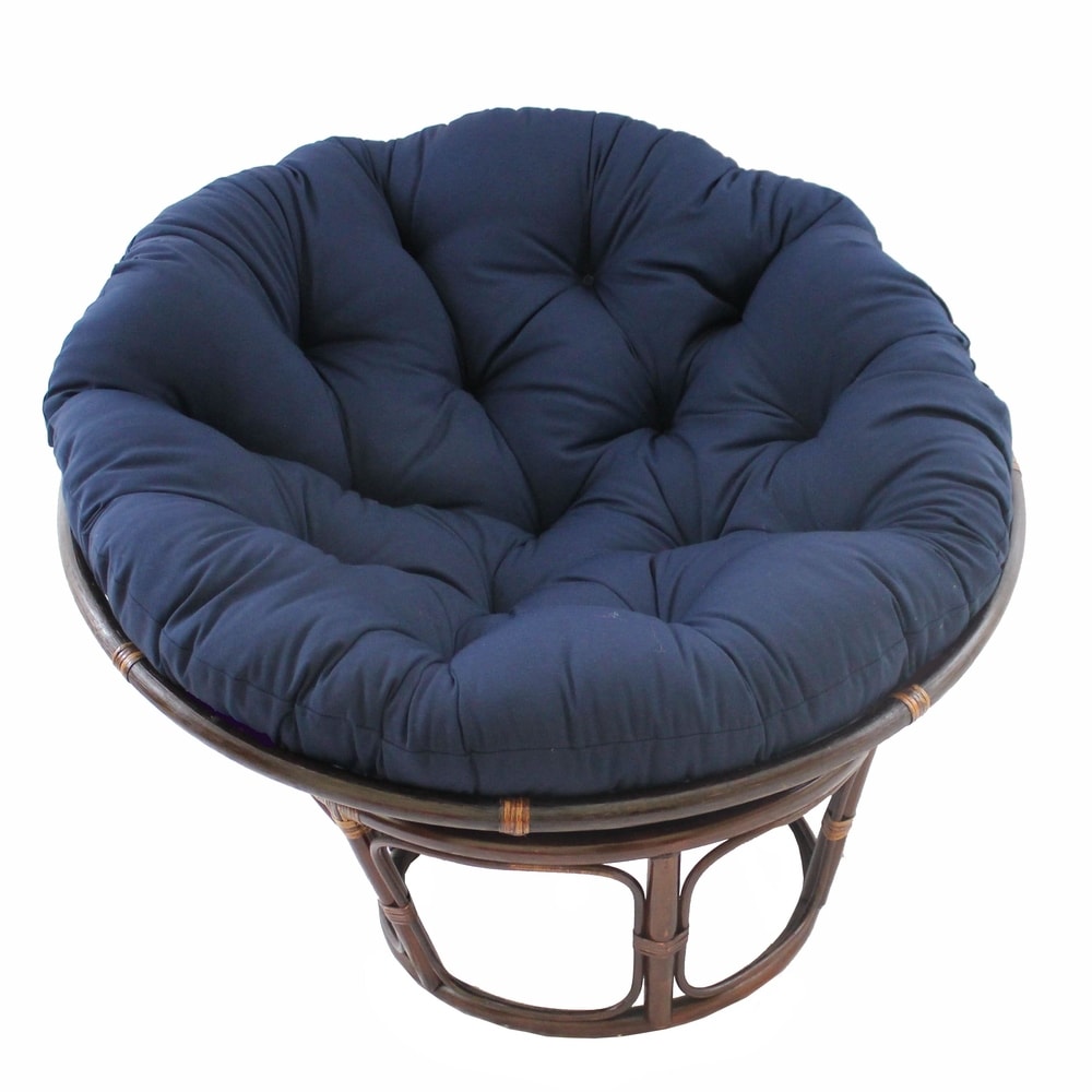 Bali Fauteuil papasan en rotin 42 pouces avec coussin en sergé