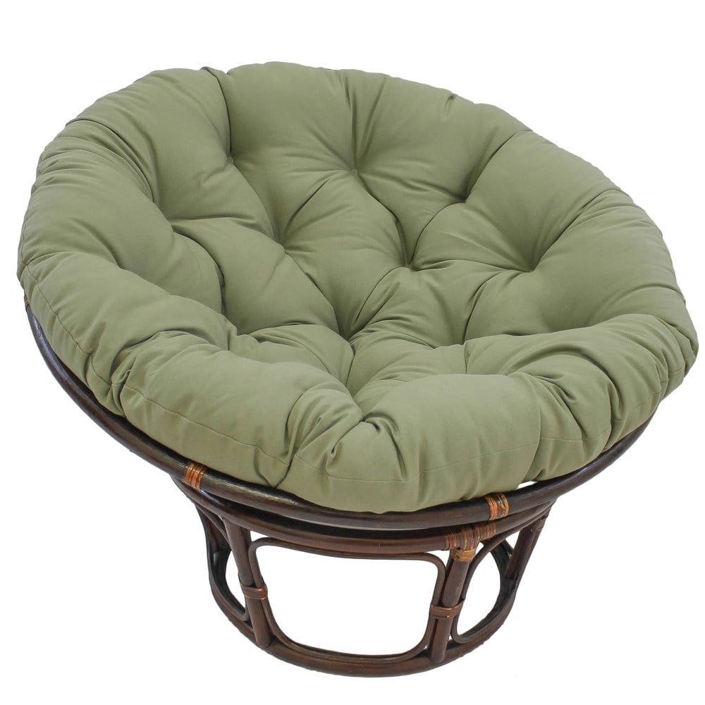 Bali Fauteuil papasan en rotin 42 pouces avec coussin en sergé