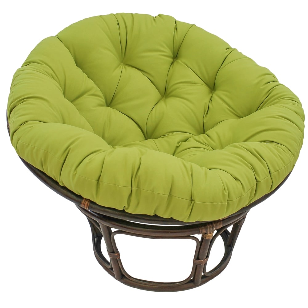 Bali Fauteuil papasan en rotin 42 pouces avec coussin en sergé