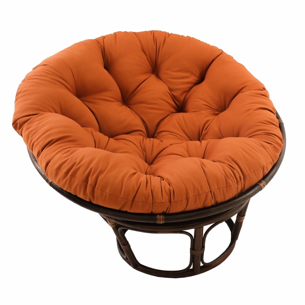 Bali Fauteuil papasan en rotin 42 pouces avec coussin en sergé