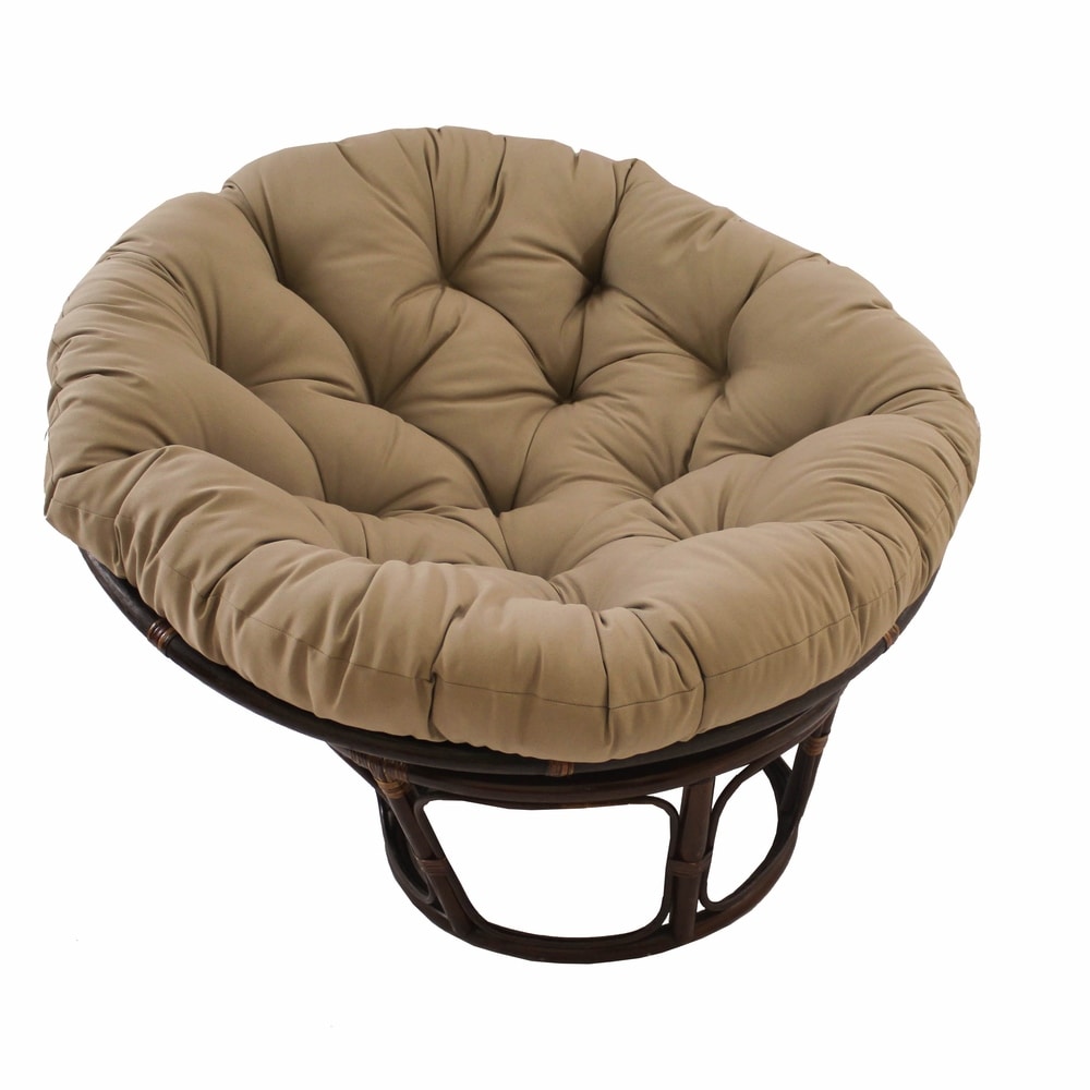 Bali Fauteuil papasan en rotin 42 pouces avec coussin en sergé