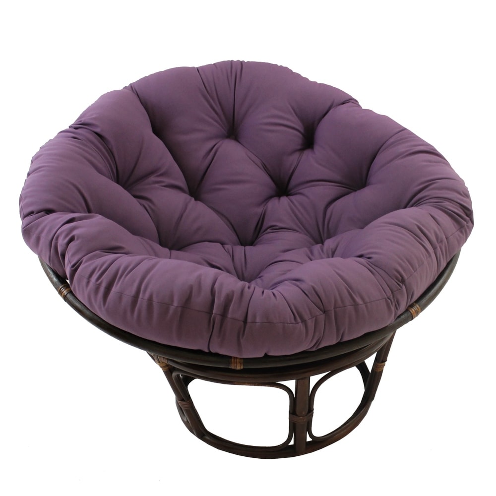 Bali Fauteuil papasan en rotin 42 pouces avec coussin en sergé