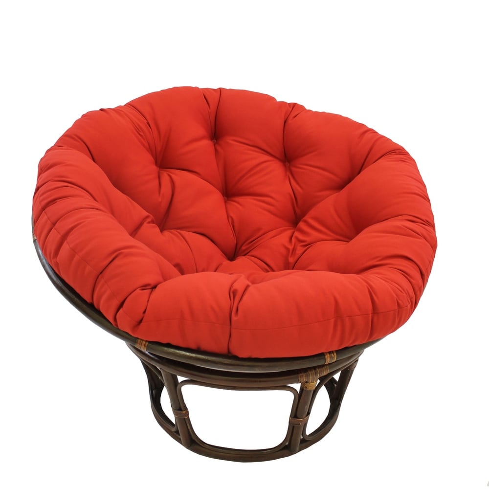 Bali Fauteuil papasan en rotin 42 pouces avec coussin en sergé