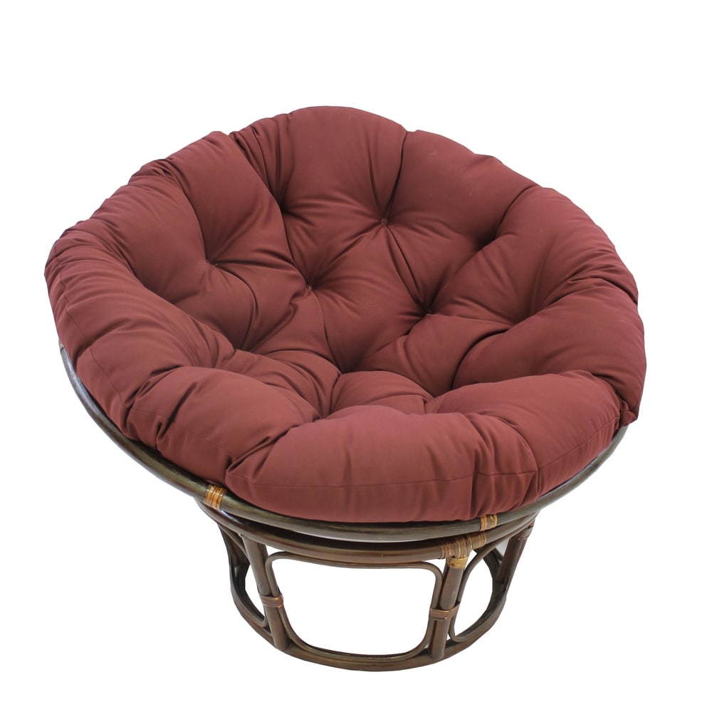 Bali Fauteuil papasan en rotin 42 pouces avec coussin en sergé