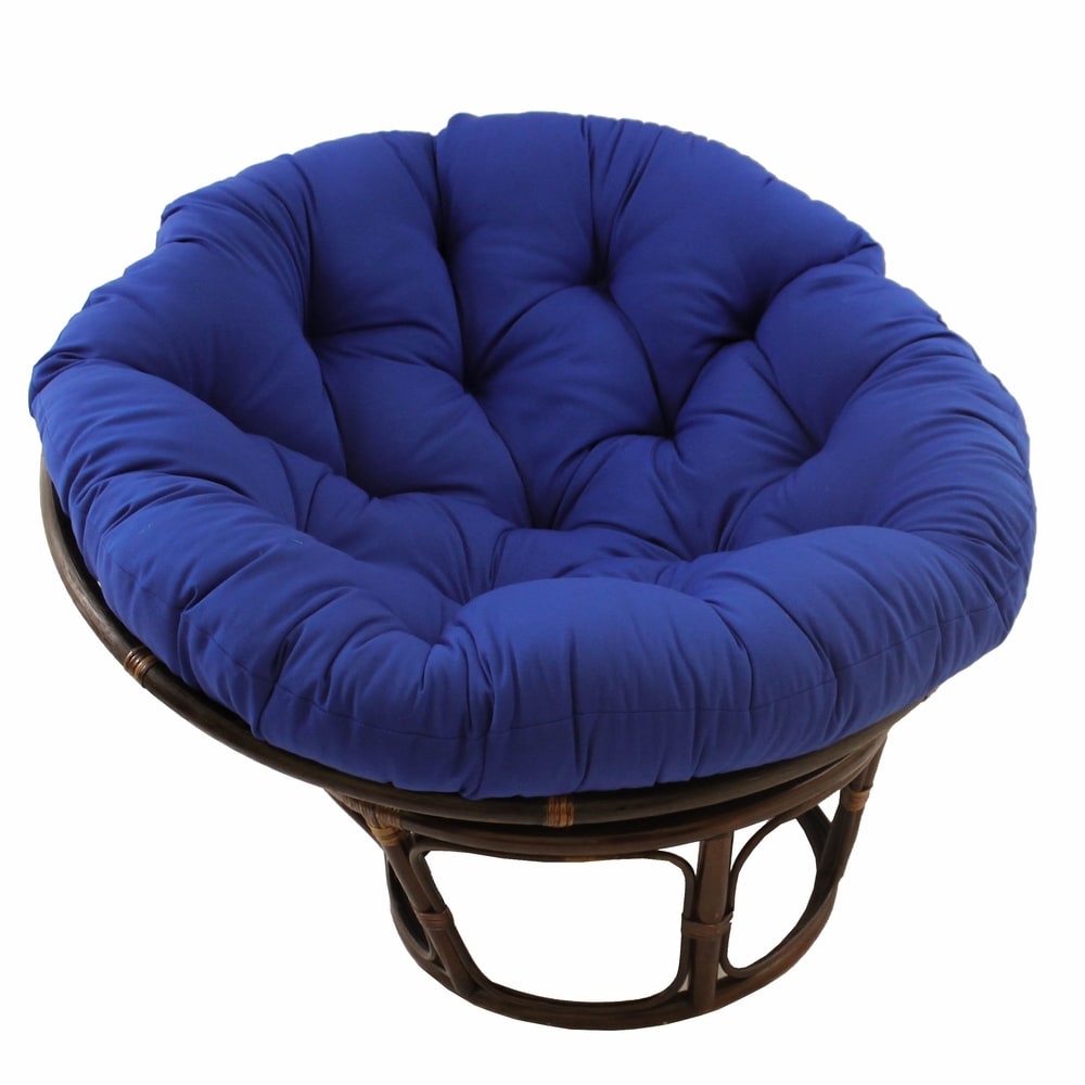 Bali Fauteuil papasan en rotin 42 pouces avec coussin en sergé