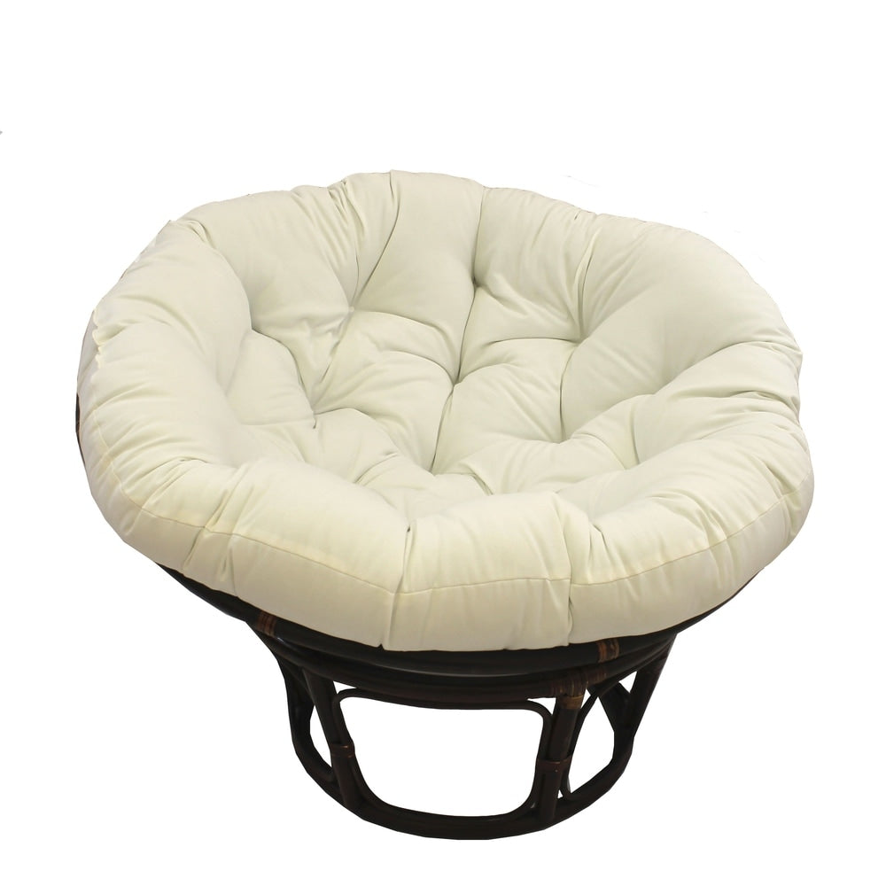 Bali Fauteuil papasan en rotin 42 pouces avec coussin en sergé