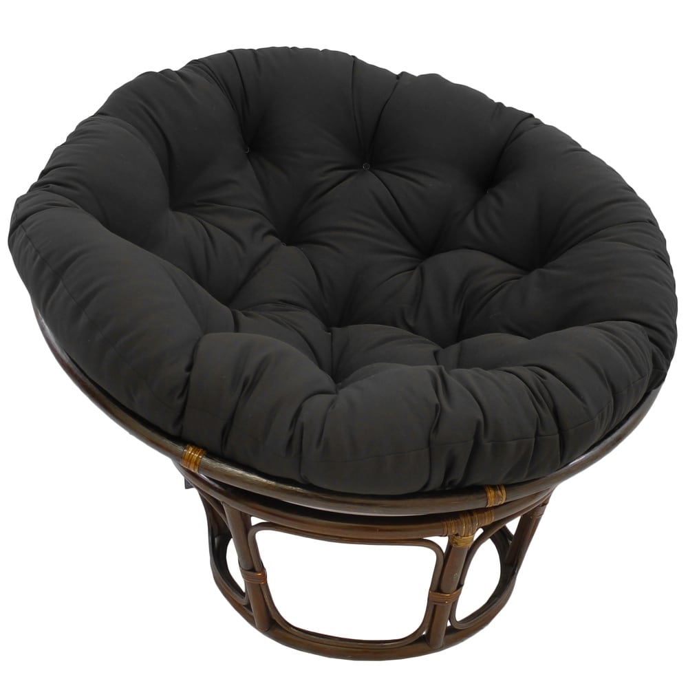 Bali Fauteuil papasan en rotin 42 pouces avec coussin en sergé