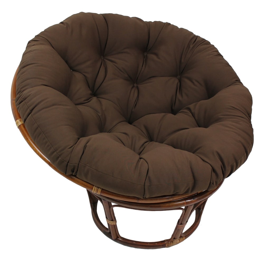 Bali Fauteuil papasan en rotin 42 pouces avec coussin en sergé