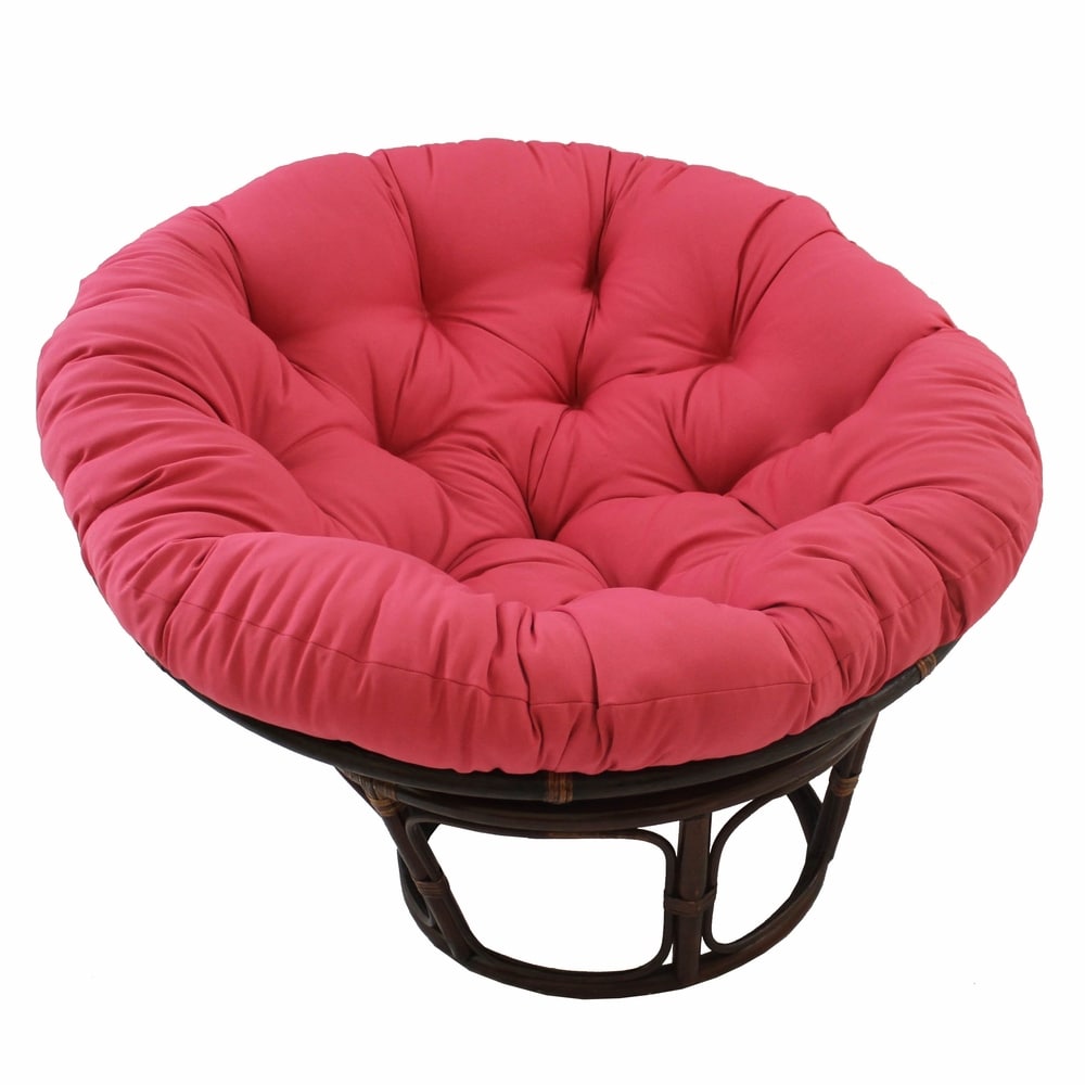 Bali Fauteuil papasan en rotin 42 pouces avec coussin en sergé