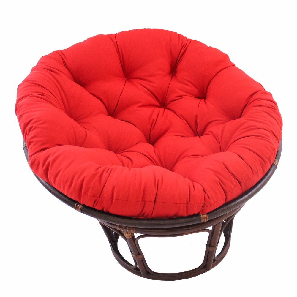 Bali Fauteuil papasan en rotin 42 pouces avec coussin en sergé