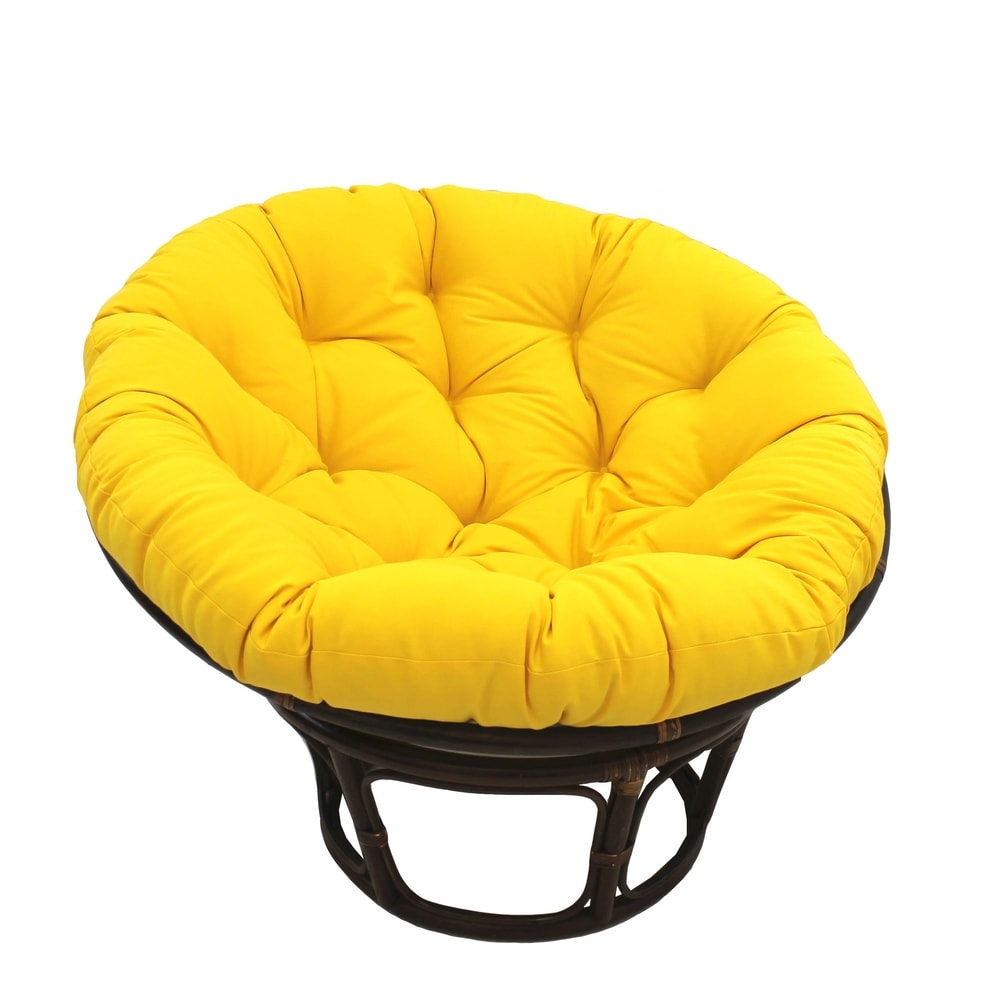 Bali Fauteuil papasan en rotin 42 pouces avec coussin en sergé