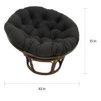 Bali Fauteuil papasan en rotin 42 pouces avec coussin en sergé