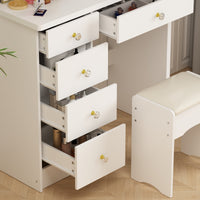 Ensemble coiffeuse table de maquillage avec miroir à écran tactile & tabouret
