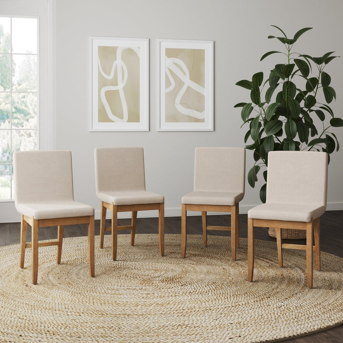 Gracie Tabouret de bar moderne, chaise rembourrée en bouclette et pieds en bois brossé