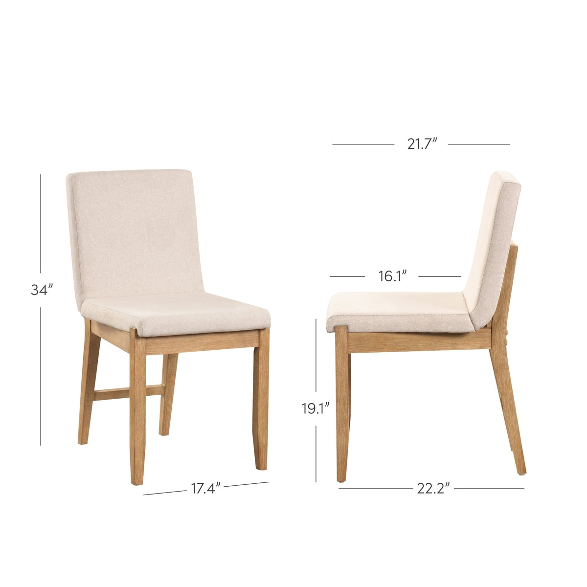 Gracie Tabouret de bar moderne, chaise rembourrée en bouclette et pieds en bois brossé