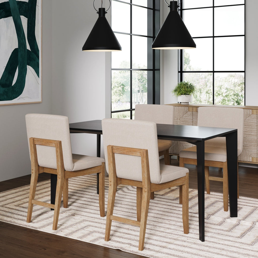 Gracie Tabouret de bar moderne, chaise rembourrée en bouclette et pieds en bois brossé