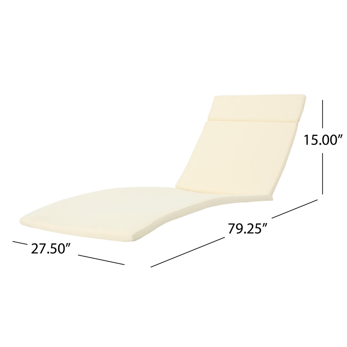 Salem Ensemble de coussins d'extérieur pour méridienne - coussins uniquement (lot de 2) par Christopher Knight Home - 79.25L x 27.50l x 1.50H