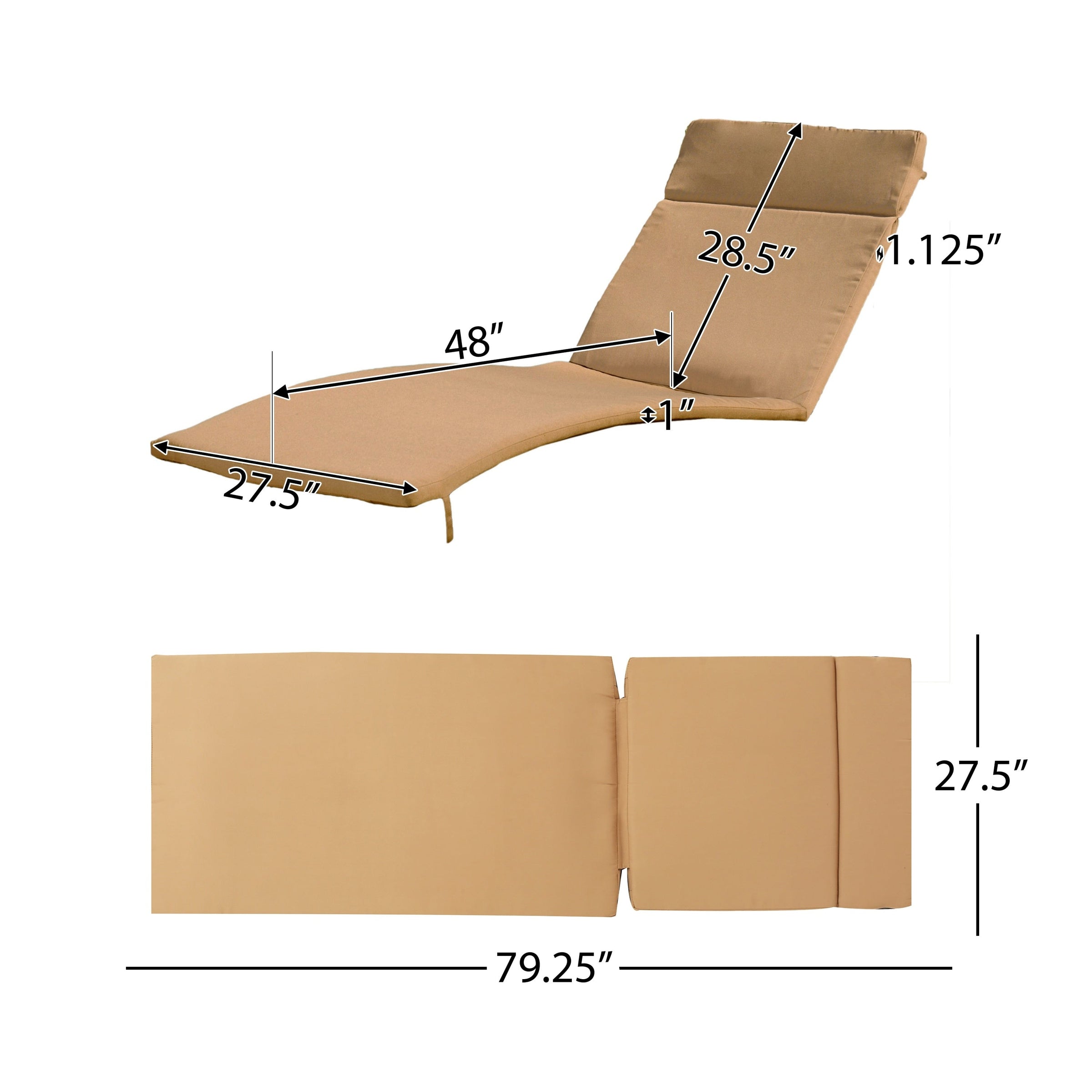 Salem Ensemble de coussins d'extérieur pour méridienne - coussins uniquement (lot de 2) par Christopher Knight Home - 79.25L x 27.50l x 1.50H