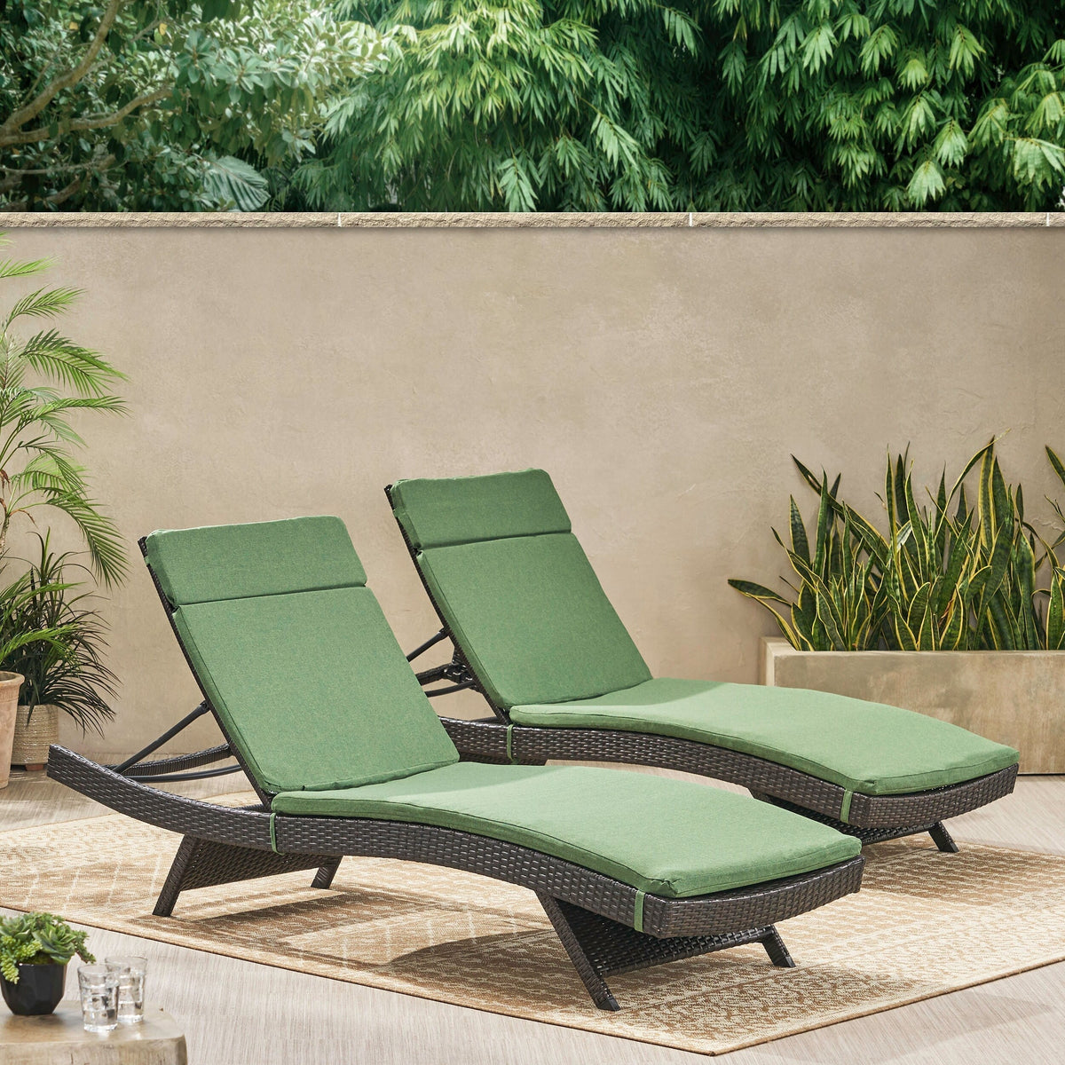 Salem Ensemble de coussins d'extérieur pour méridienne - coussins uniquement (lot de 2) par Christopher Knight Home - 79.25L x 27.50l x 1.50H