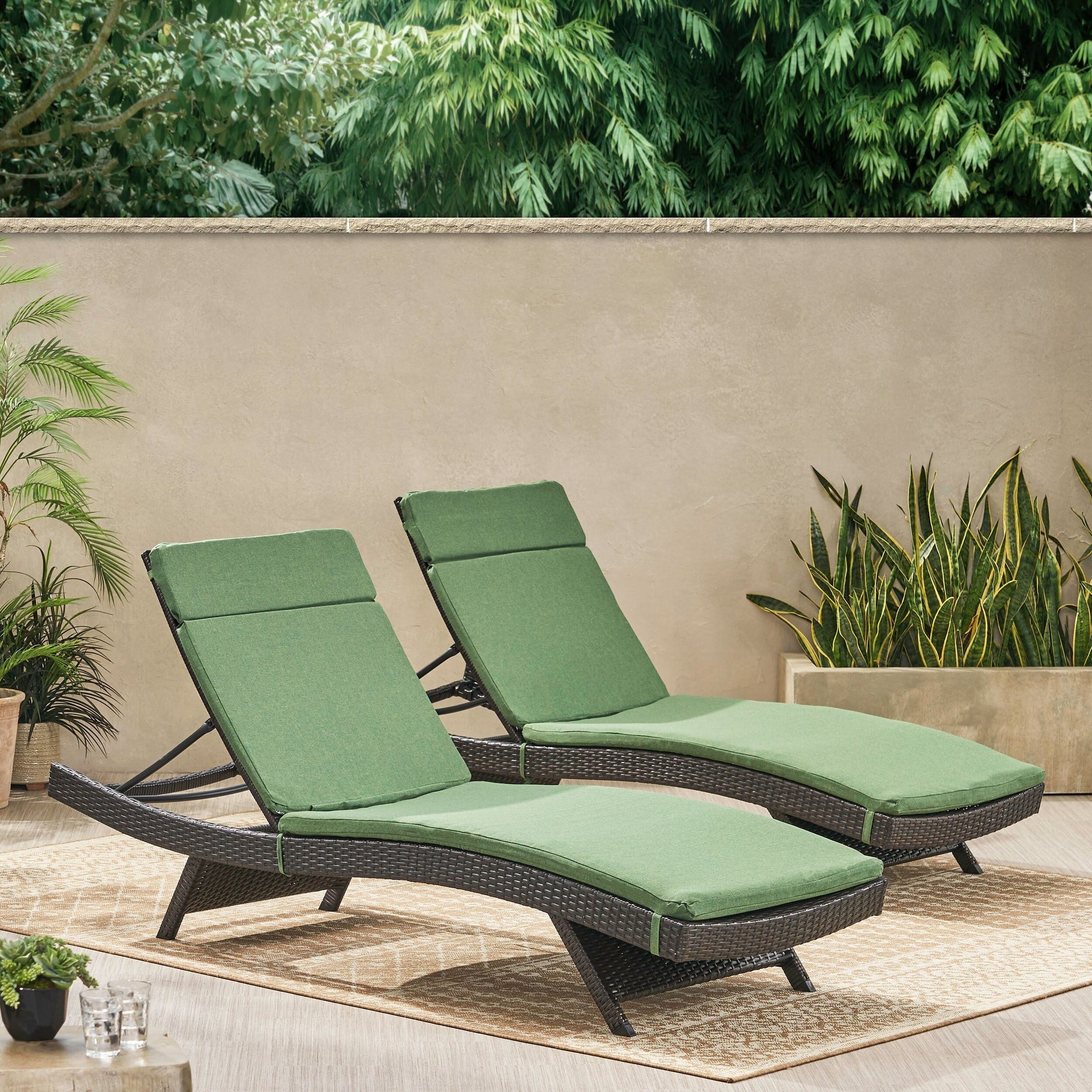 Salem Ensemble de coussins d'extérieur pour méridienne - coussins uniquement (lot de 2) par Christopher Knight Home - 79.25L x 27.50l x 1.50H