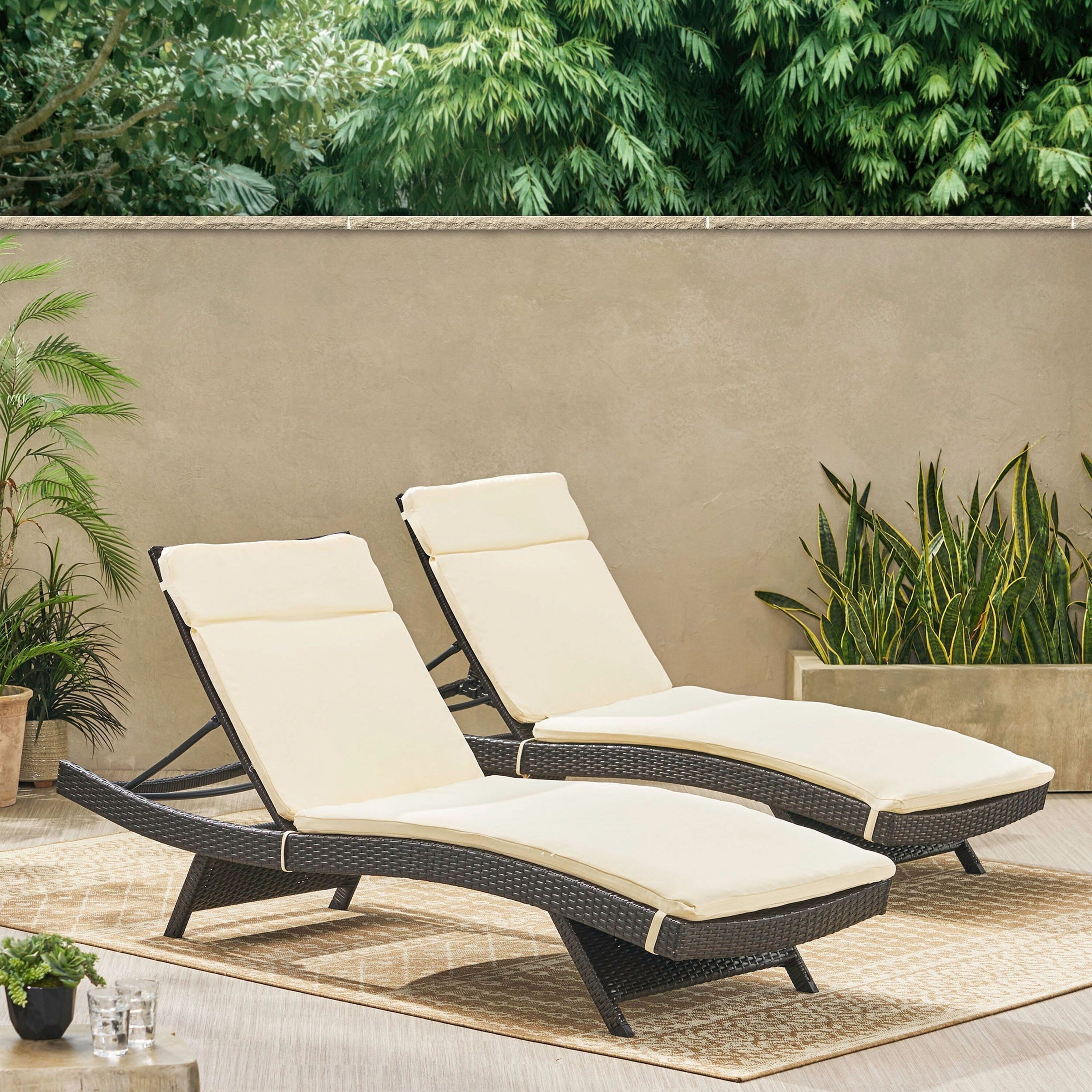 Salem Ensemble de coussins d'extérieur pour méridienne - coussins uniquement (lot de 2) par Christopher Knight Home - 79.25L x 27.50l x 1.50H