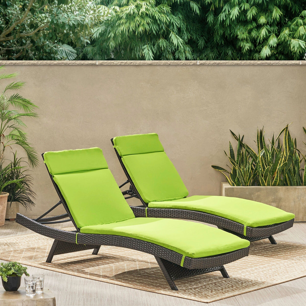 Salem Ensemble de coussins d'extérieur pour méridienne - coussins uniquement (lot de 2) par Christopher Knight Home - 79.25L x 27.50l x 1.50H