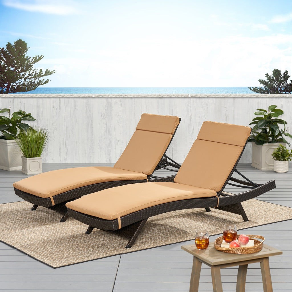 Salem Ensemble de coussins d'extérieur pour méridienne - coussins uniquement (lot de 2) par Christopher Knight Home - 79.25L x 27.50l x 1.50H