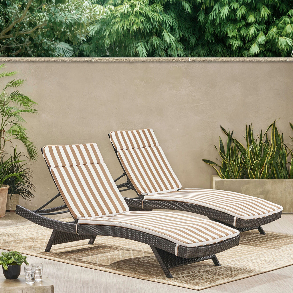 Salem Ensemble de coussins d'extérieur pour méridienne - coussins uniquement (lot de 2) par Christopher Knight Home - 79.25L x 27.50l x 1.50H