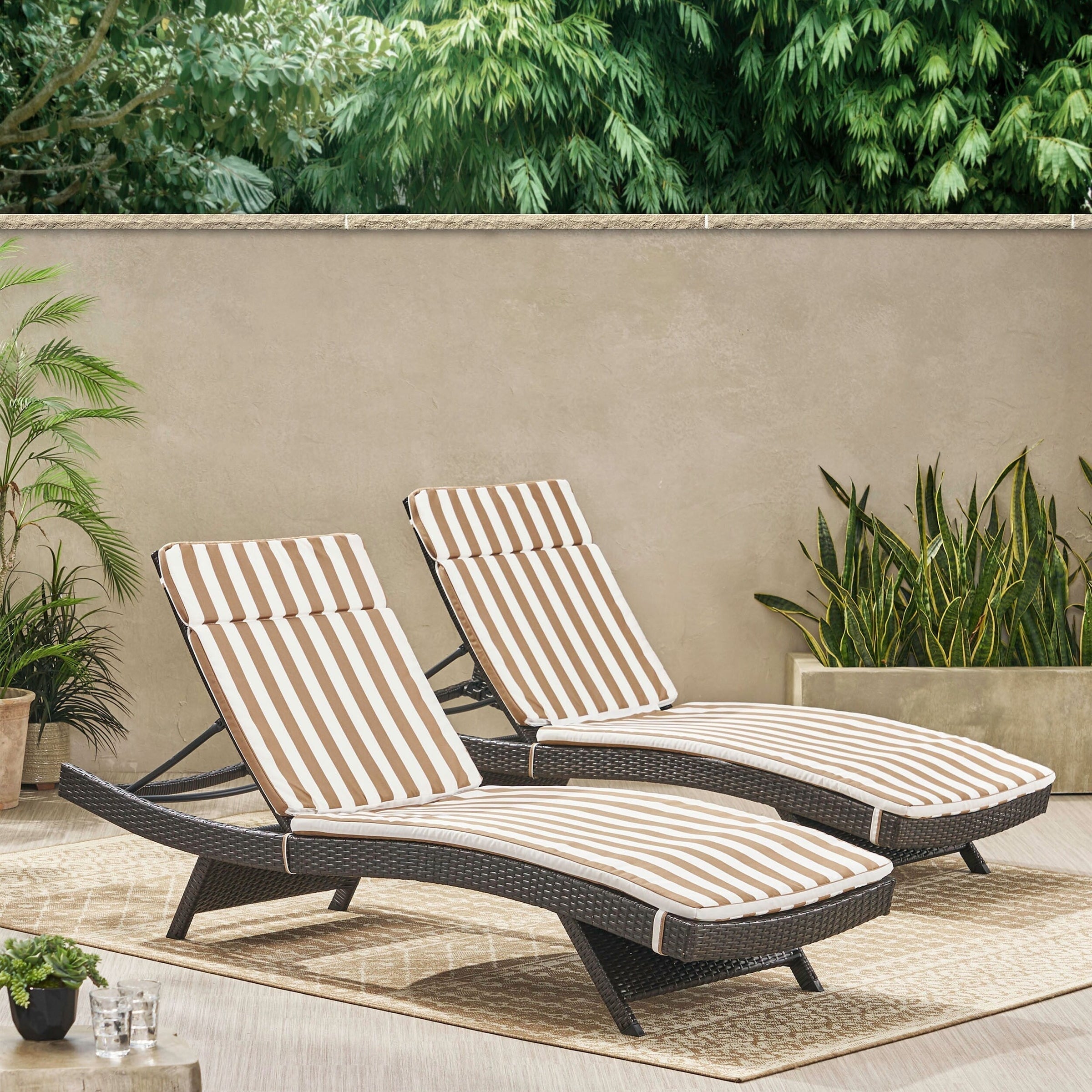 Salem Ensemble de coussins d'extérieur pour méridienne - coussins uniquement (lot de 2) par Christopher Knight Home - 79.25L x 27.50l x 1.50H