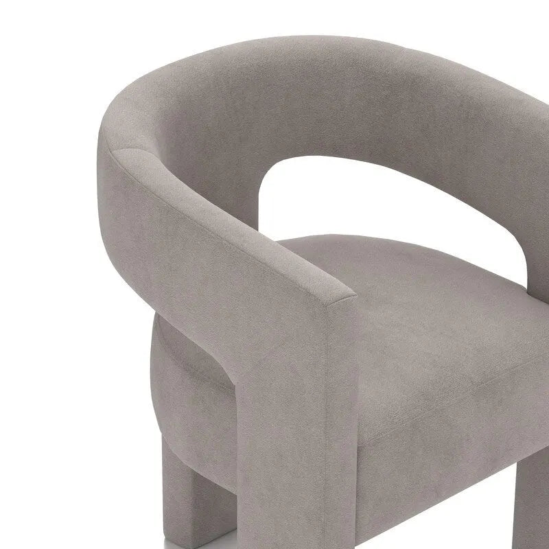 SEYNAR Chaise de salle à manger moderne glam en velours rembourrée, chaise d'appoint à dossier ouvert, lot de 6