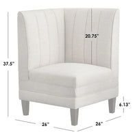 Ensemble de banquette rembourrée 3 pièces Lifestorey Kerrington à dossier capitonné