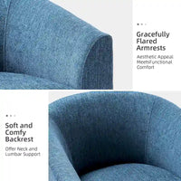 Fauteuil Cuenca moderne en tissu avec piètement pivotant