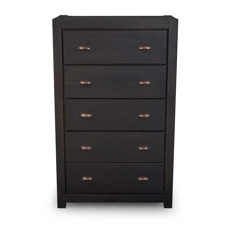 Grain Wood Furniture Montauk Coffre 5 tiroirs en bois massif