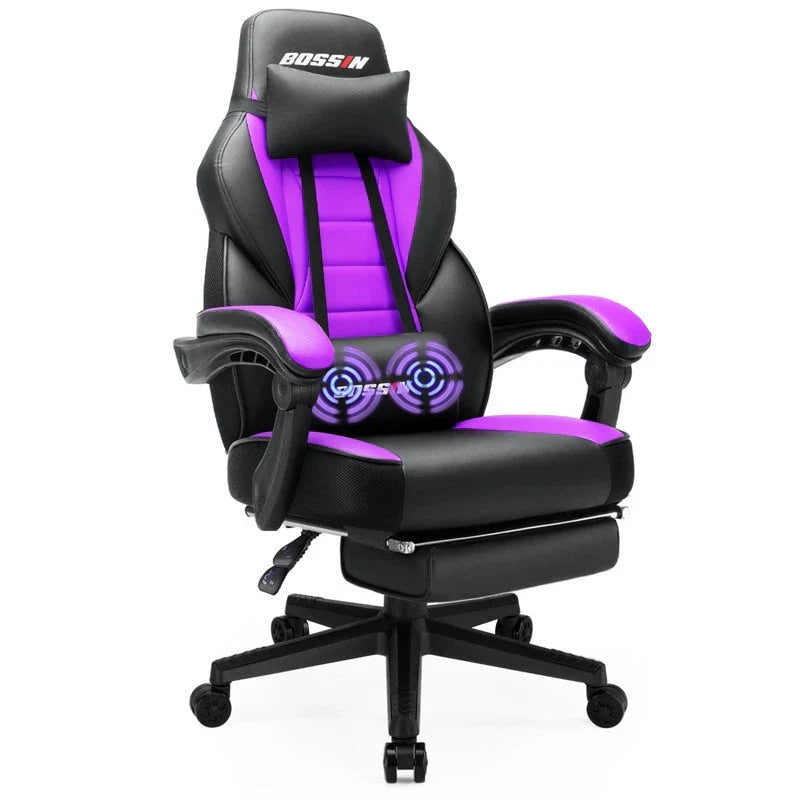 BOSSIN Chaise de gaming style racing, chaise de gamer grande et haute 300 lb à dossier haut chaise informatique