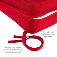 Sunbrella Ensemble de coussins d'extérieur à assise profonde premium 2 pièces