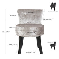 Tabouret de Coiffeuse en Bois Massif de 69,85 cm de haut - 69,85 H X 48,26 L X 29,97 P