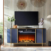 70 Meuble TV moderne de luxe avec cheminée, Centre de divertissement, Console TV