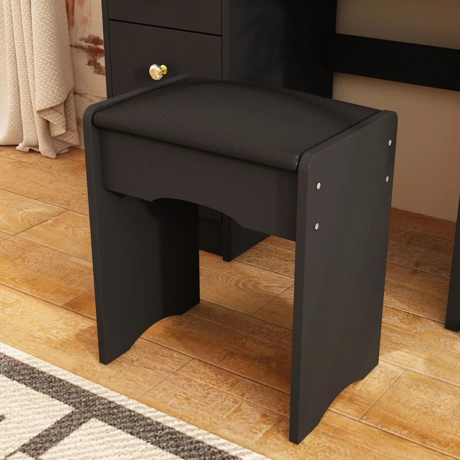 Ensemble coiffeuse table de maquillage avec lumière LED & miroir & tabouret