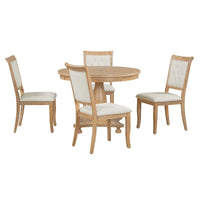 Ensembles de salle à manger 5 pièces Lak Retro avec chaises rembourrées par GDFStudio