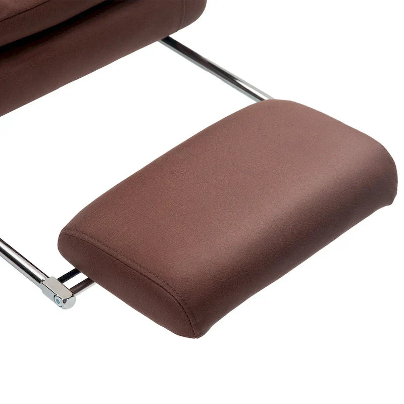 Vinsetto Chaise de bureau de massage inclinable chauffante à vibration en microfibre