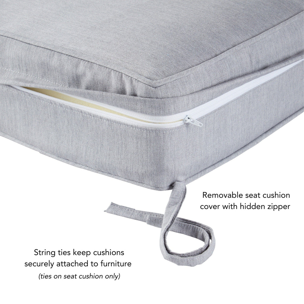 Sunbrella Ensemble de coussins d'extérieur à assise profonde premium 2 pièces