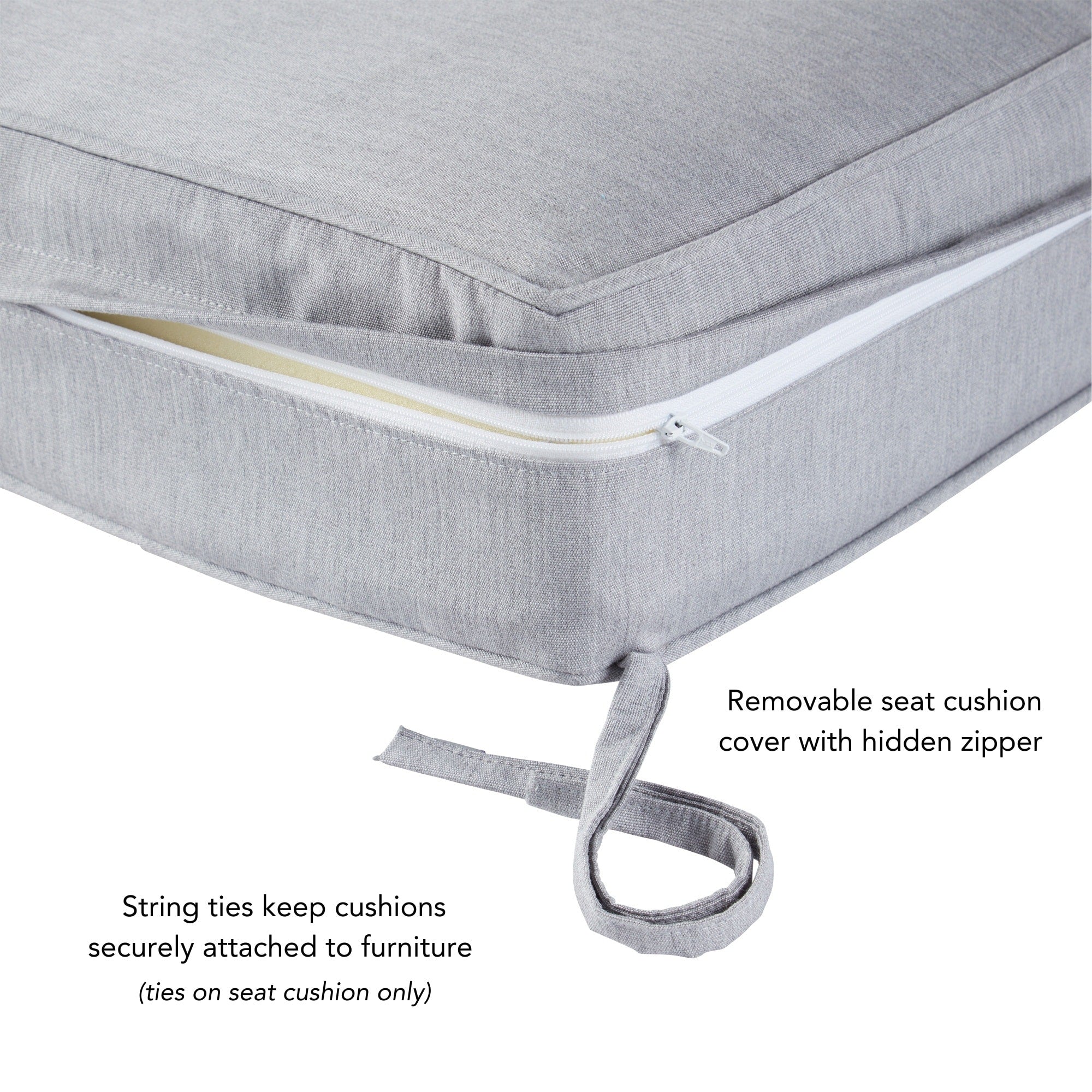 Sunbrella Ensemble de coussins d'extérieur à assise profonde premium 2 pièces