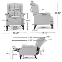 Fauteuils inclinables en tissu touffeté Walter (lot de 2) par Christopher Knight Home