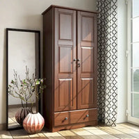 Palace Imports Armoire flexible 100 % bois massif avec poignées en métal ou en bois