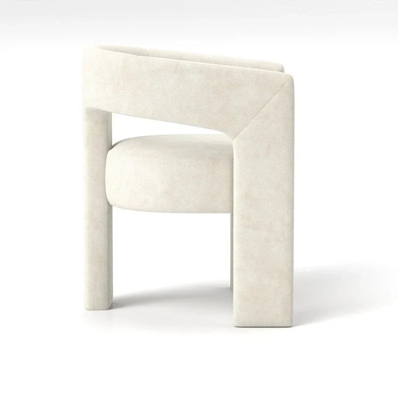 SEYNAR Chaise de salle à manger moderne glam en velours rembourrée, chaise d'appoint à dossier ouvert, lot de 6