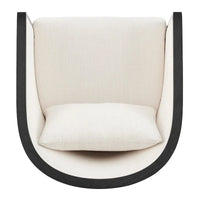 Fauteuil d'appoint en lin et rotin Tillman