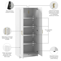 Meuble de rangement haut Hampton Heights 30W avec portes par Bush Furniture