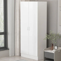 Armoires-penderies 2 portes autoportantes pour chambre avec tringle de suspension