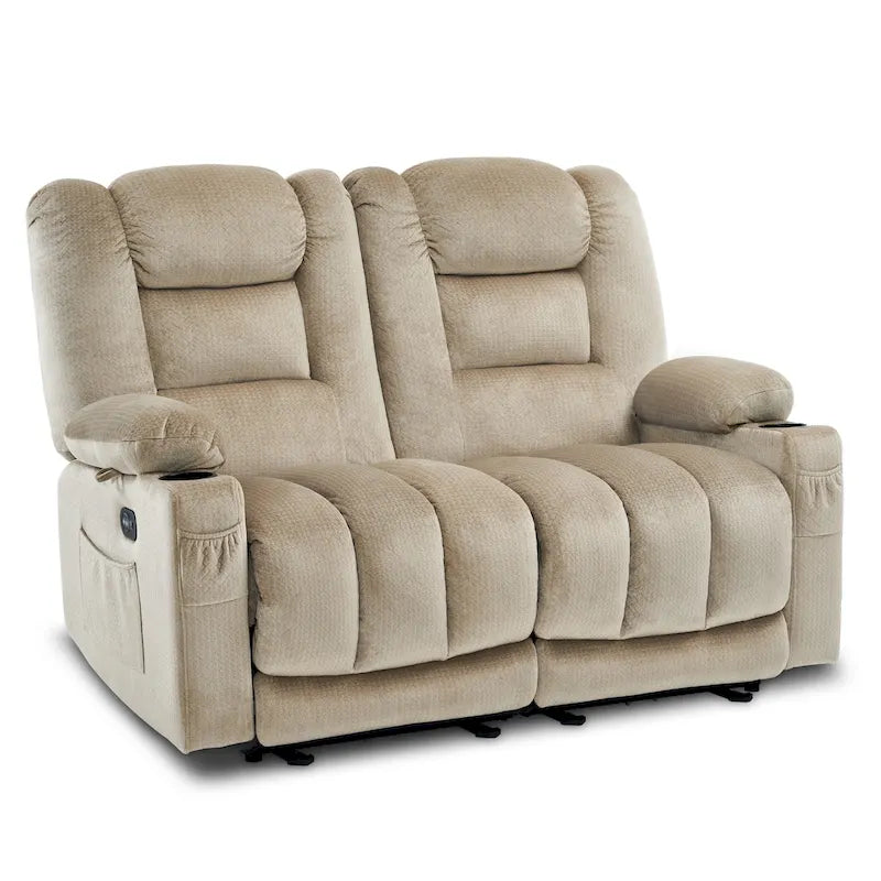 Causeuse Inclinable Électrique MCombo avec Chaleur et Massage, Tissu PR648